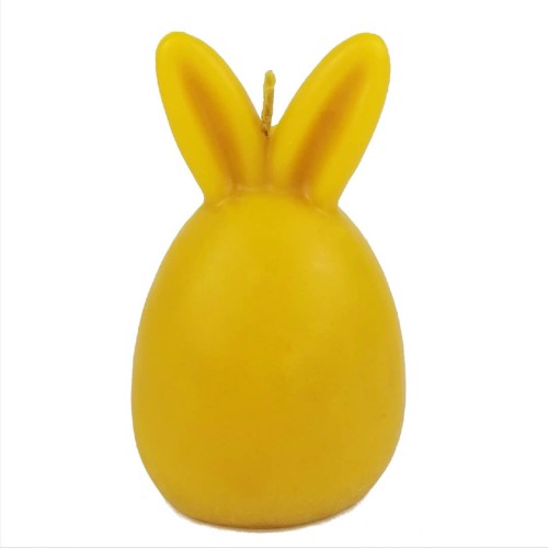 Jajo z uszami zająca - świeczka z wosku pszczelego