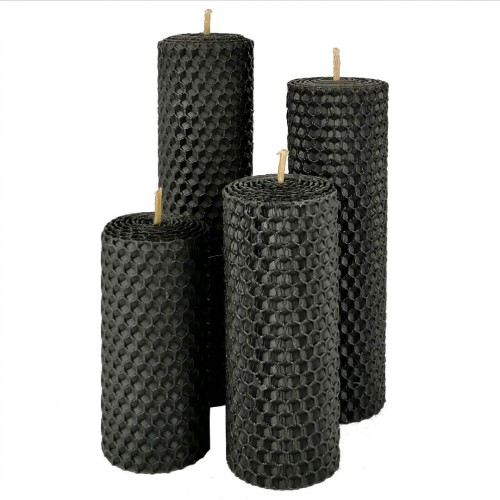 Czarne świece "pszczela robota"