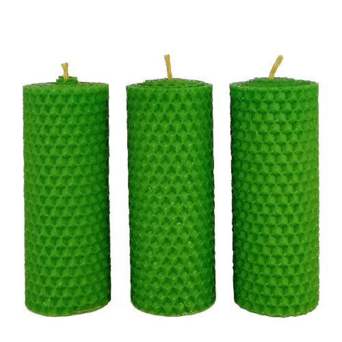 Zielone świece "pszczela robota" 10h - świece z węzy pszczelej