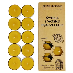 Podgrzewacze tealighty z wosku pszczelego [10 szt. w pudełku]