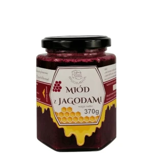 Miód z jagodami 370g