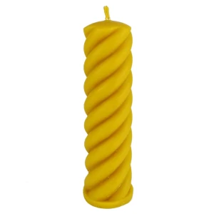 Kręcona kolumna - świeczka z wosku pszczelego